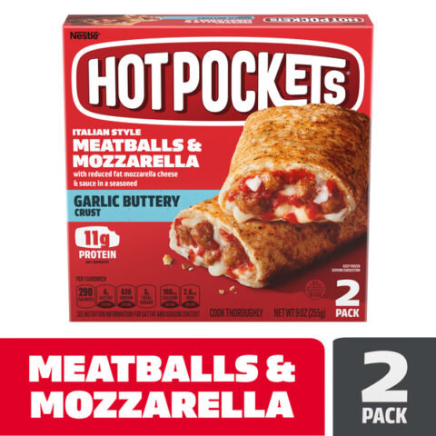 Hot Pockets Italian Style Meatballs Mozzarella Garlic Buttery Crust