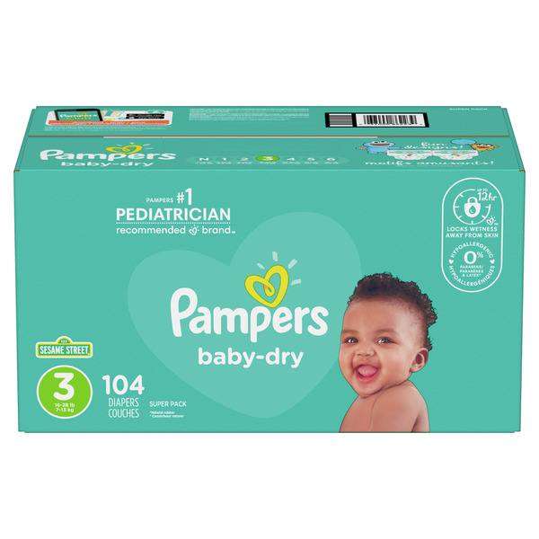 Pampers Couches Baby Dry Extra Large taille 7