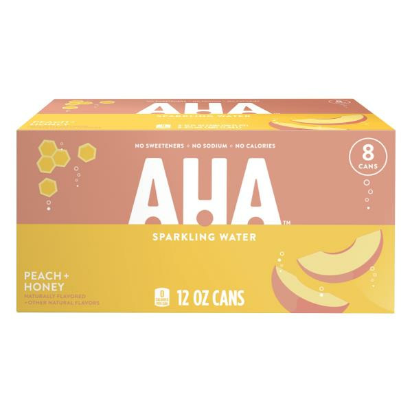 AHA Lime and Watermelon Sparkling Water, 12 fl oz, 8 Cans 