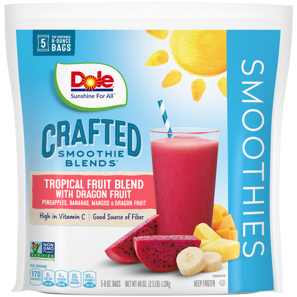 Dole® Crafted Smoothie Blends® Tropical & Dragon Fruit Mix - Dole® Sunshine