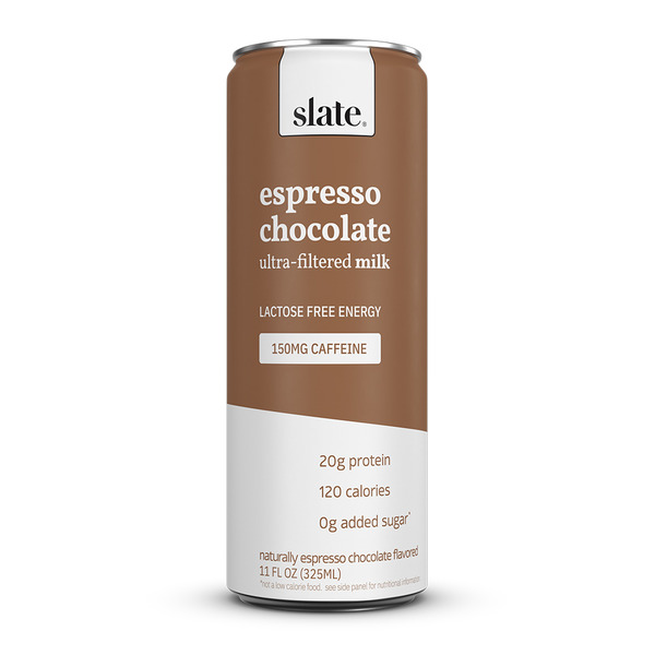 Slate Espresso Chocolate Milk, 20g Protein, Lactose Free, Caffeinated