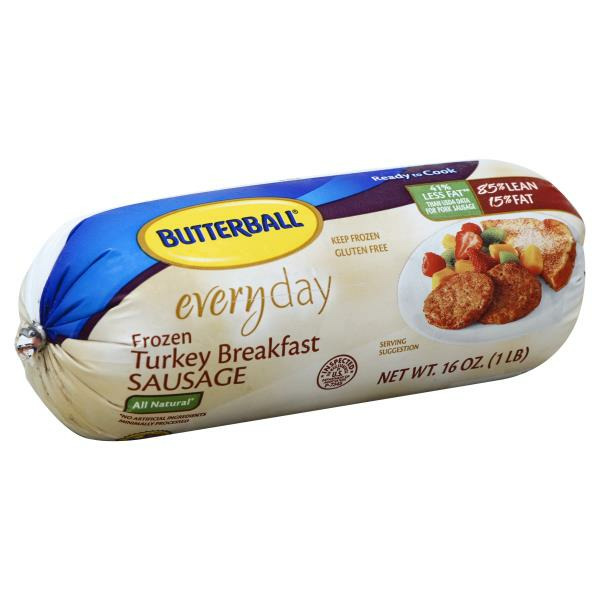 Butterball Everyday All Natural Frozen Turkey Breakfast Sausage The