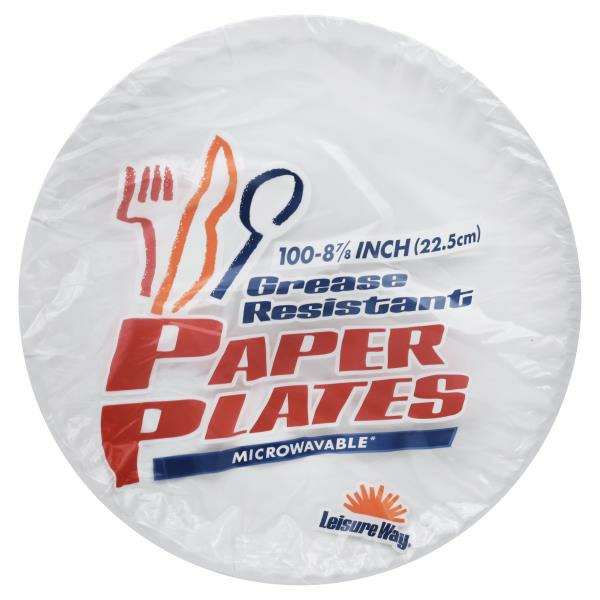 Leisure Way Heavy Duty Paper Plates 8 7/8