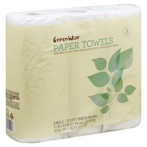 GreenWise 100% Recycled Fiber Paper Towel Rolls | The Loaded Kitchen ...