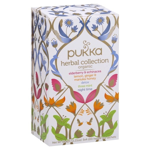 Pukka Herbal Tea, Organic, Elderberry & Echinacea, Sachets
