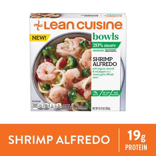 Lean Cuisine Bowls Shrimp Alfredo Frozen Meal 