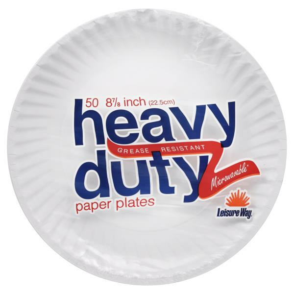 Leisure Way Heavy Duty Paper Plates 8 7/8