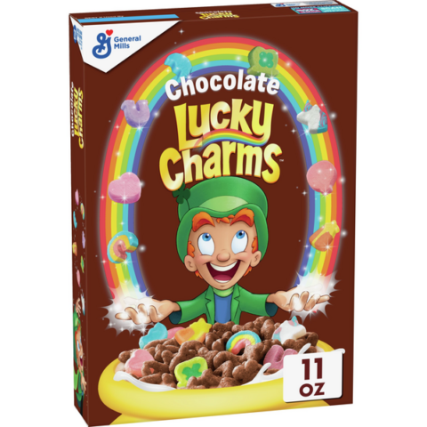 Chocolate Lucky Charms Marshmallow Cereal with Unicorns, Whole Grain ...