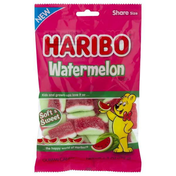 HARIBO Gummi Candy, Soft & Sweet, Watermelon, Share Size | The Loaded ...