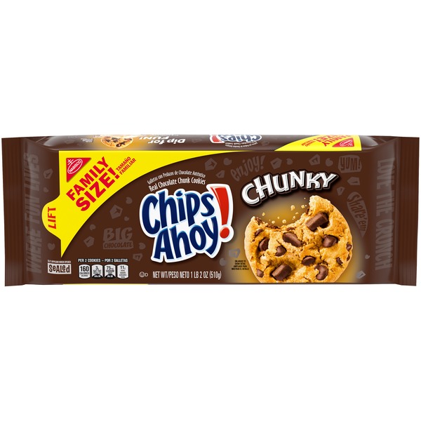 Chips Ahoy! Cookies, Chocolate Chip, Original, Family Size 18.2 oz, Cookies