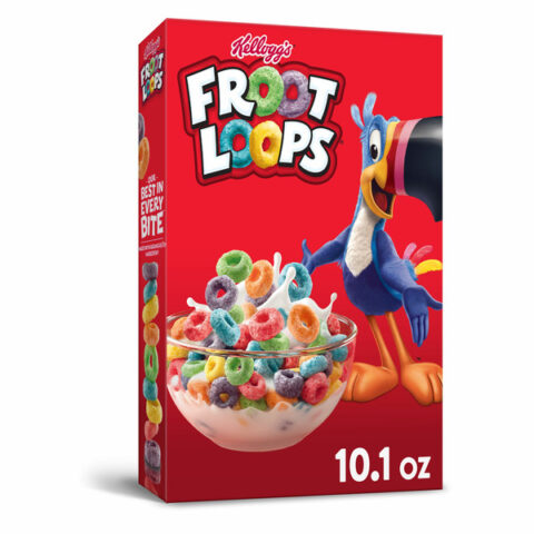 Kellogg’s Froot Loops Breakfast Cereal, Fruit Flavored, Breakfast ...