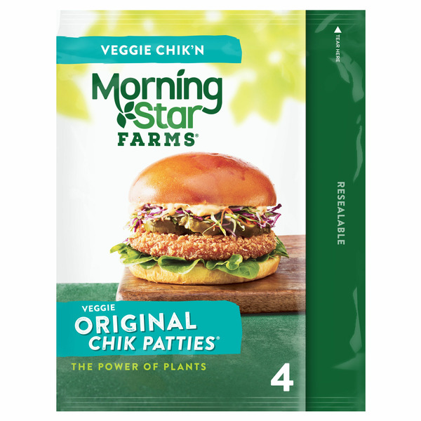 Morning Star Farms Meatless Chicken Patties, Plant Based Protein Vegan ...