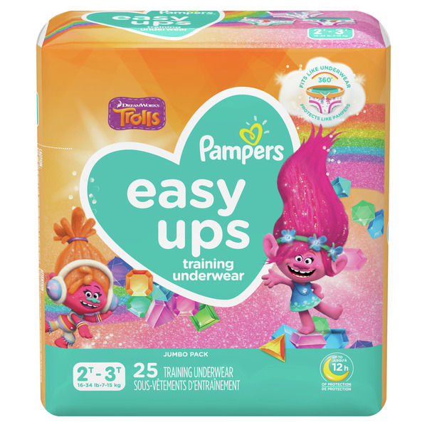 Pampers Easy Ups Girls, Size 2-3T