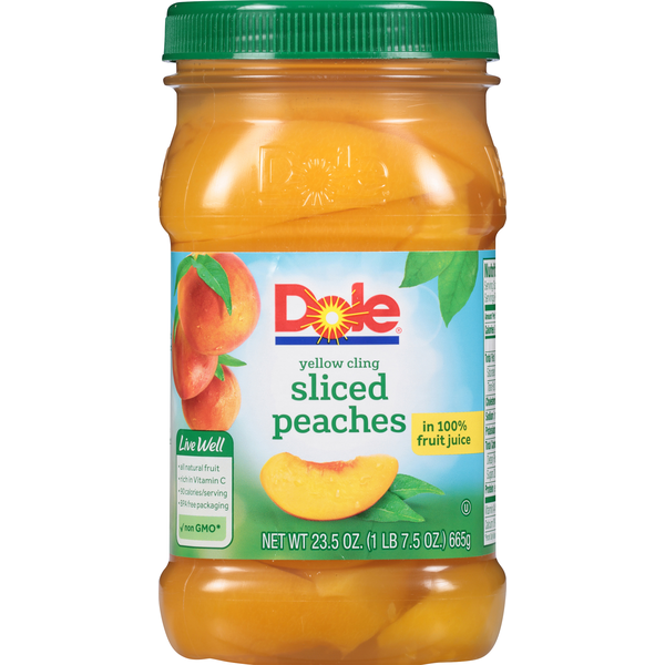 Dole Yellow Cling Sliced Peaches in 100% Fruit Juice | The Loaded ...