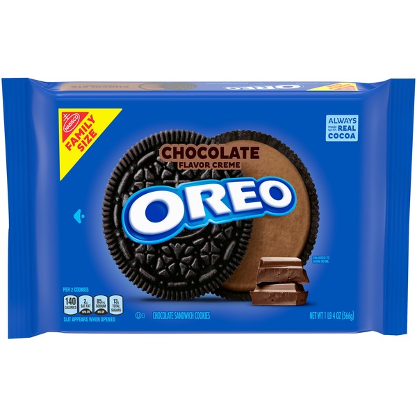 Oreo Chocolate Sandwich Cookies, Chocolate Flavored Creme, 1 Resealable ...