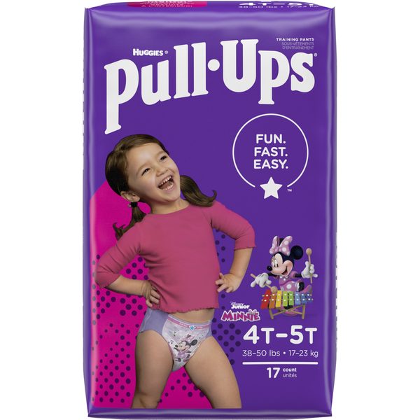 Pull-Ups Girls' Potty Training Pants, 4T-5T (38-50 lbs), 17 Count