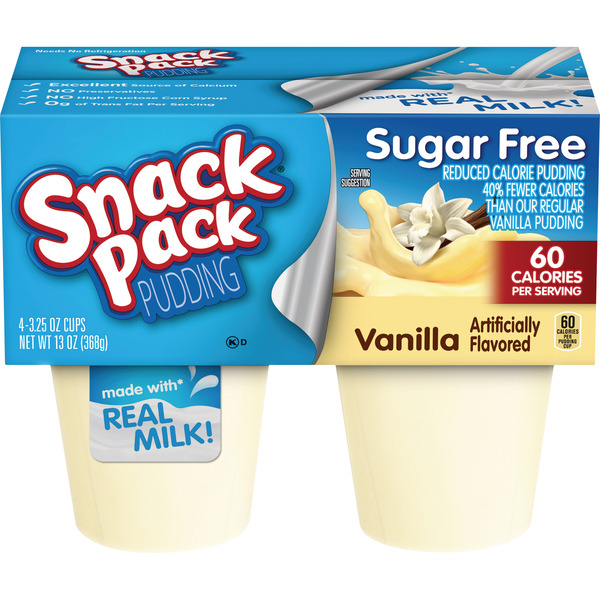 Snack Pack Pudding Sugar Free Vanilla