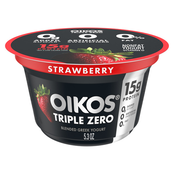 Oikos Triple Zero Strawberry Greek Yogurt | The Loaded Kitchen Anna ...