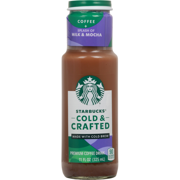 Starbucks Cold & Crafted Coffee Splash of Milk and Mocha Coffee Drink ...