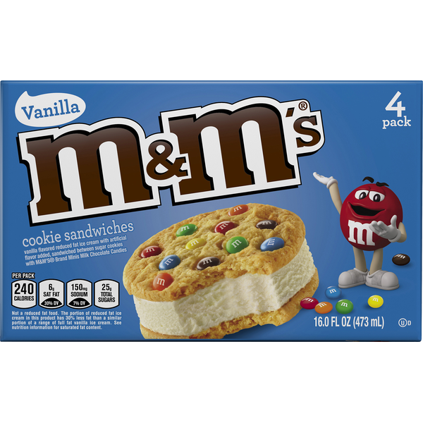 M&M's Ice Cream, Reduced Fat, Chocolate