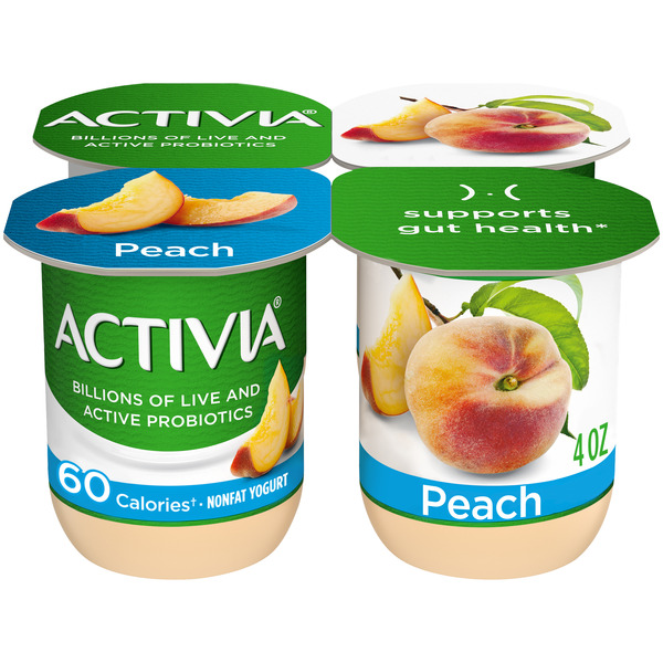 Activia Nonfat Probiotic Peach Yogurt