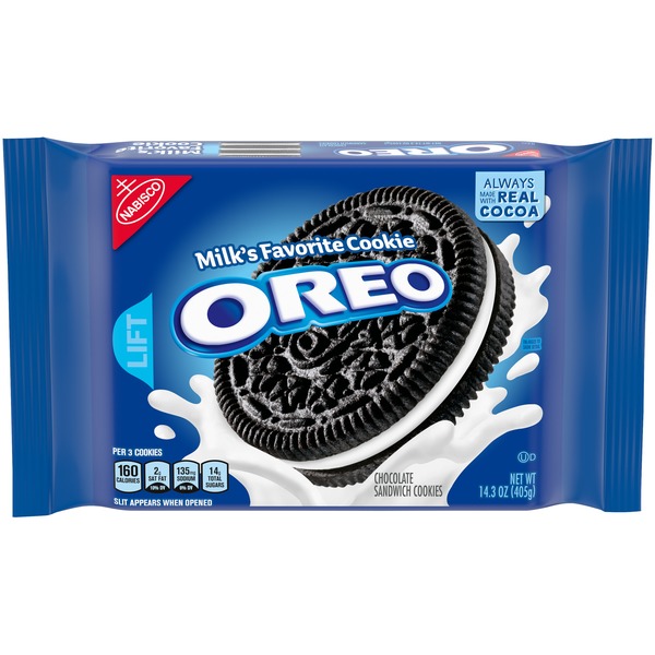 Oreo Chocolate Sandwich Cookies, Original Flavor, 1 Resealable Pack ...