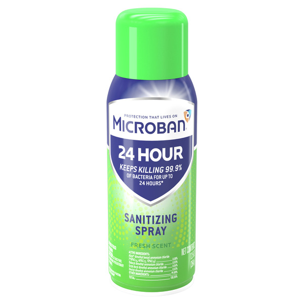 Microban 24 Hour Disinfectant Sanitizing Spray, Fresh Scent The