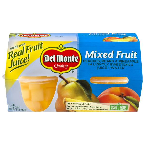 Del Monte® Fruit Cup® Snacks: Mixed Fruit in 100% Juice