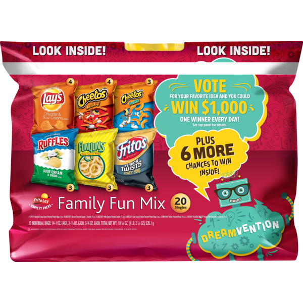 Frito-Lay Chips and Snacks Flavor Mix Variety Pack, 20 Count,Pack of 1