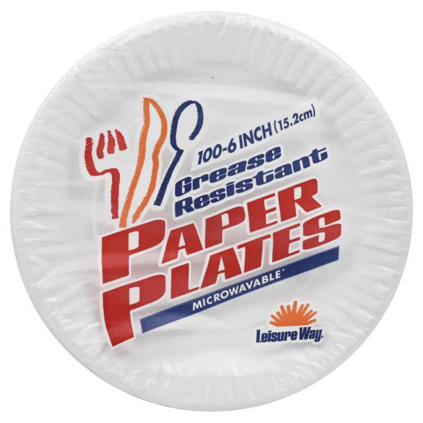 Leisure Way 6 Grease Resistant Paper Plates