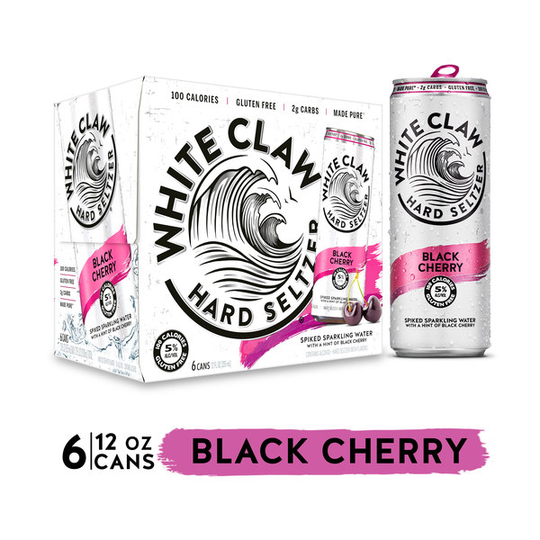 White Claw Hard Seltzer Can Black Cherry