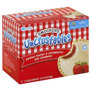 Uncrustables Peanut Butter & Strawberry Jam Sandwich, 10 ct